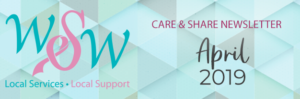 a poster with the words care and share newsletter on it