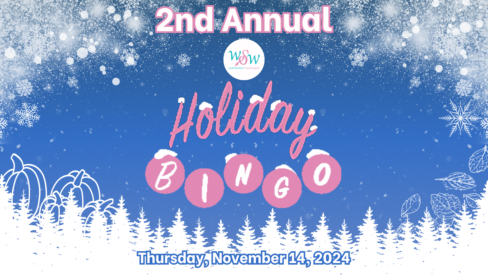 a flyer for a holiday bingo event